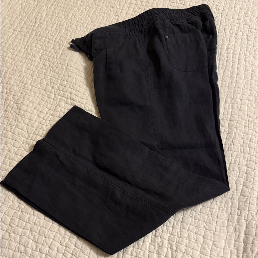 Athleta Black Linen Pants